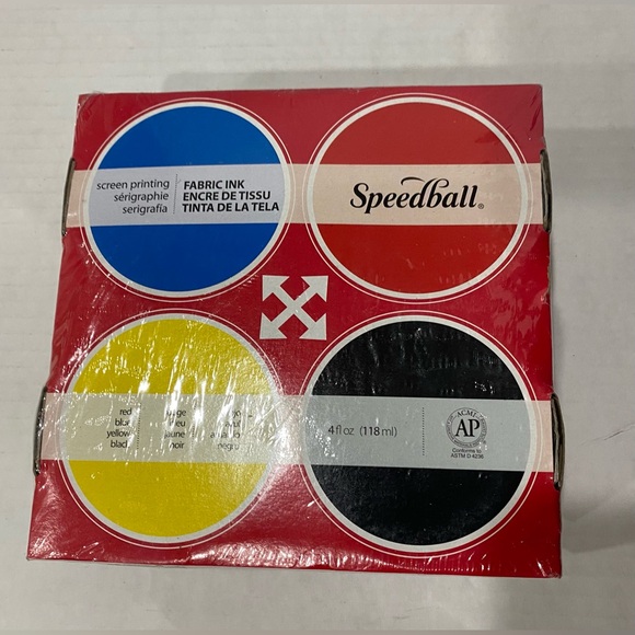 Speedball Energy Surge Fabric Screen Printing 4 Count Ink Set- 4oz Jars - Picture 1 of 3